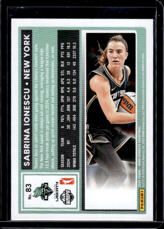 2025 Donruss WNBA #83 Sabrina Ionescu