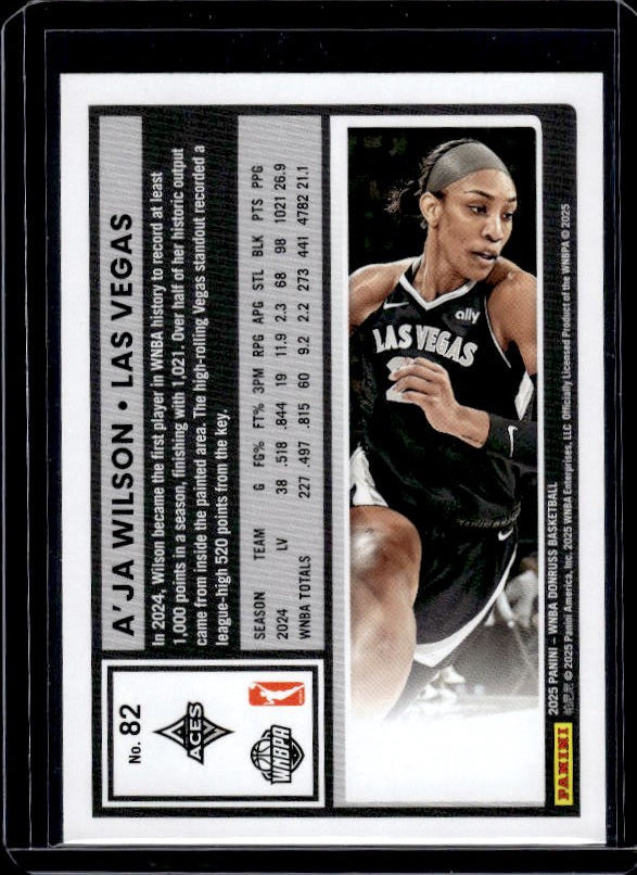 2025 Donruss WNBA #82 A'ja Wilson