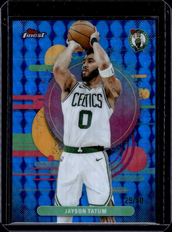 2025-26 Finest #136 Jayson Tatum Blue Geometric Refractor #/50