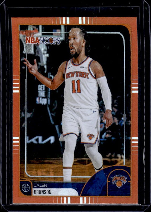 2025-26 Hoops #190 Jalen Brunson Orange Hoops