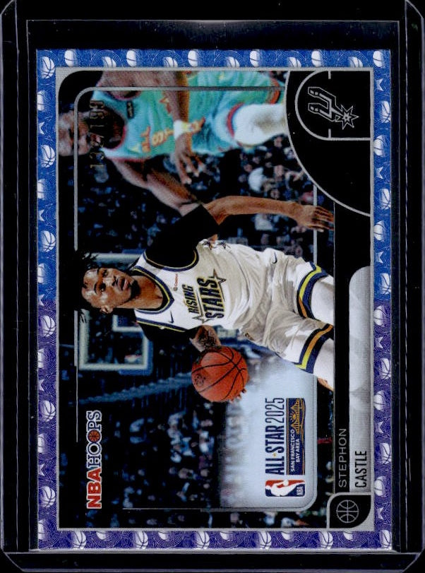 2025-26 Hoops #294 Stephon Castle Rainbow Purple & Blue #/199