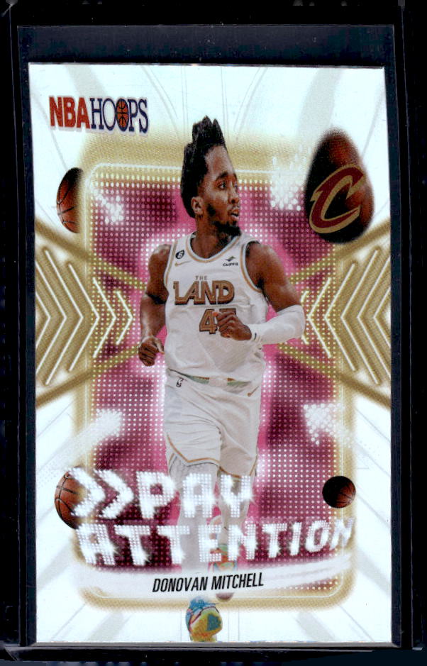2025-26 NBA Hoops #PA-7 Donovan Mitchell Pixel Burst Cavs Pay Attention