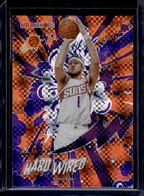 2025-26 Hoops #HW-15 Devin Booker Hard Wired Purple Light Burst /99