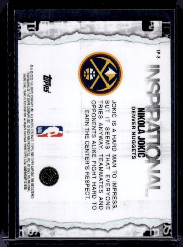 2025-26 Topps Chrome #IP-8 Nikola Jokić Inspirational