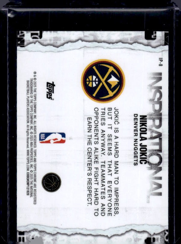 2025-26 Topps Chrome #IP-8 Nikola Jokić Inspirational
