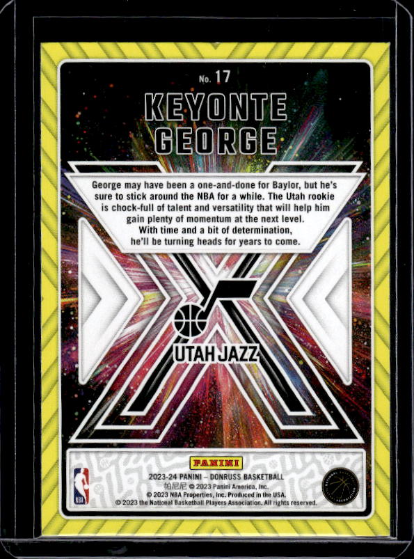 2023-24 Donruss #17 Keyonte George Great X-Pectations
