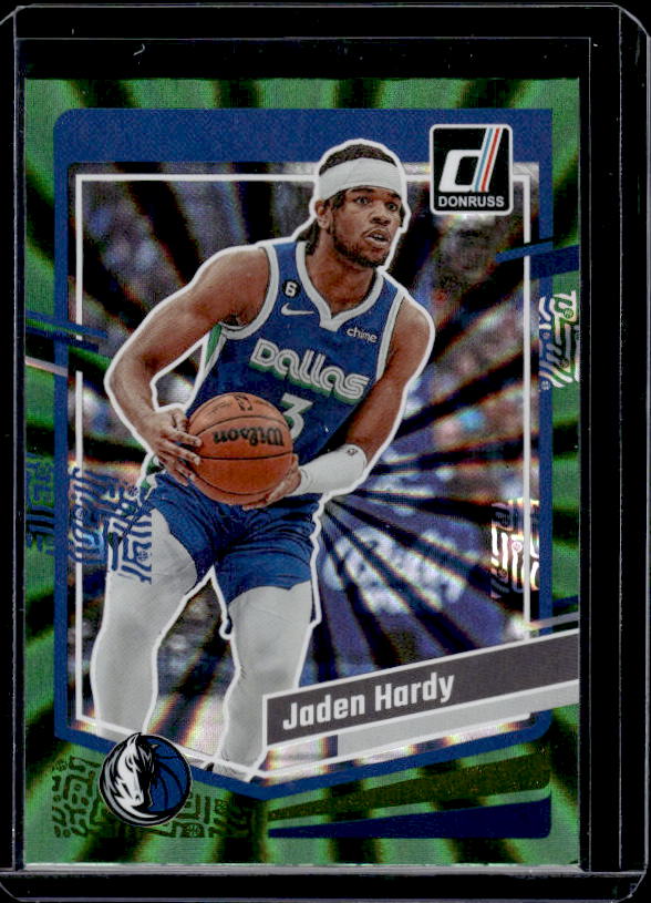 2023-24 Donruss #196 Jaden Hardy Green Laser Holo