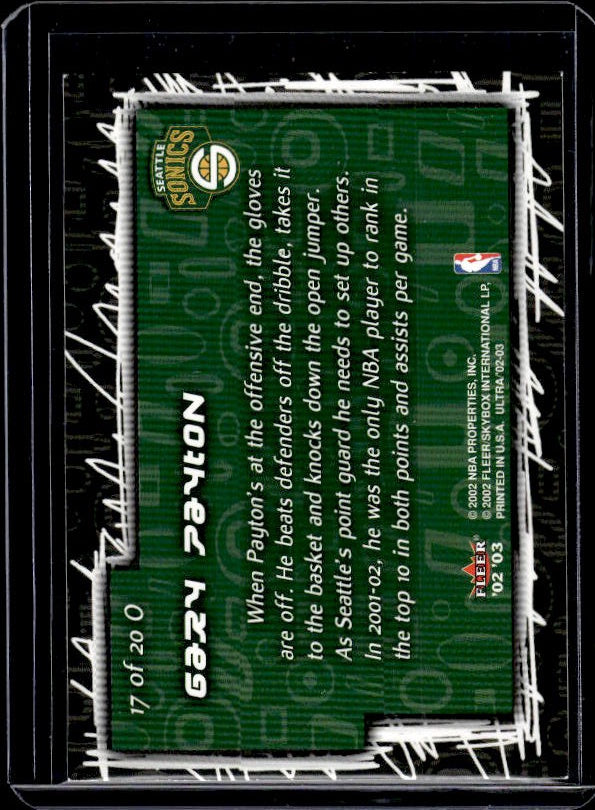 2002-03 Ultra #17 O Gary Payton O!