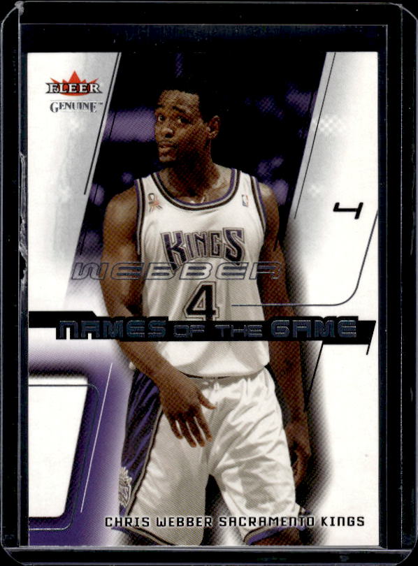 2002-03 Fleer Genuine #NG 13 Chris Webber Names of the Game