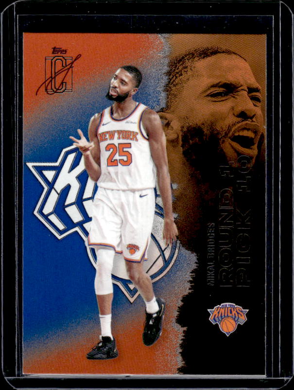 2025-26 Topps Signature Class #84 Mikal Bridges Blue & Orange