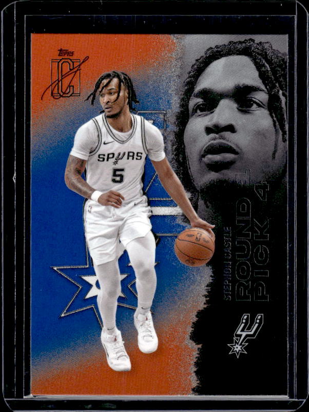 2025-26 Topps Signature Class #53 Stephon Castle Blue & Orange