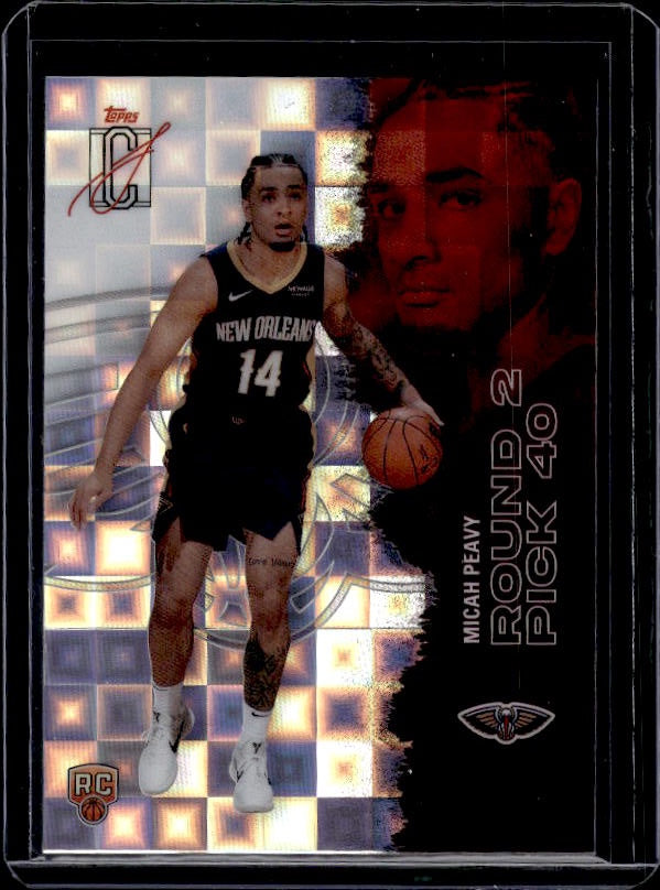 2025-26 Topps Signature Class #133 Micah Peavy Pandora Refractor