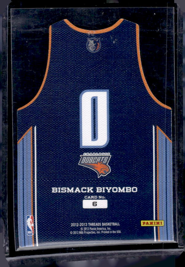 2012-13 Panini Threads #6 Bismack Biyombo Rookie Team Threads Die Cuts