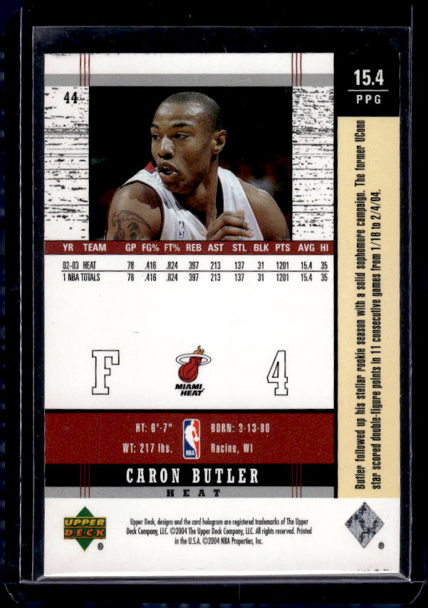 2003-04 Upper Deck Legends #44 Caron Butler