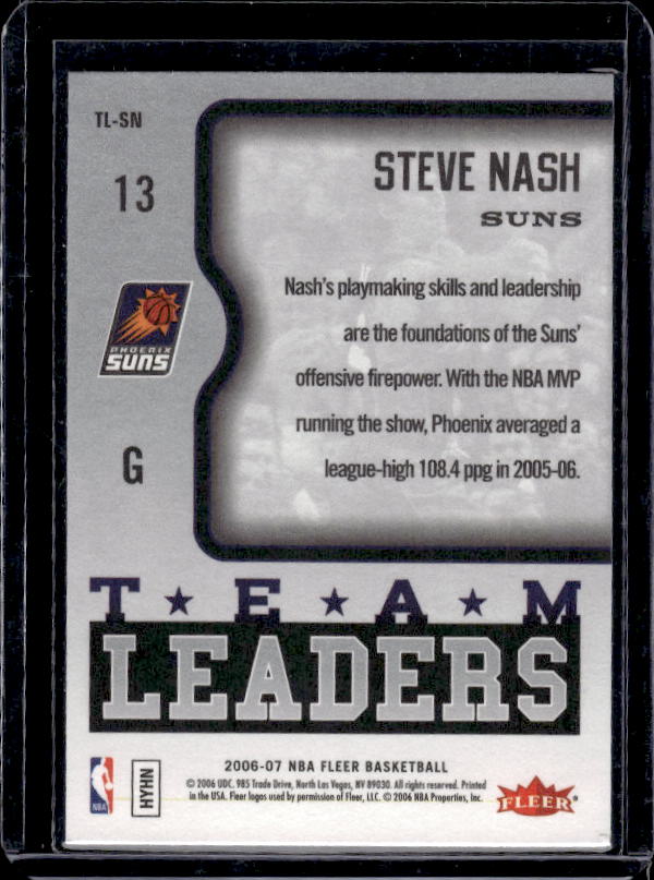 2006-07 Fleer #TL-SN Steve Nash Team Leaders