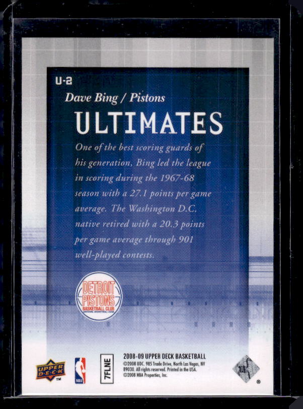 2008-09 Upper Deck #U-2 Dave Bing Ultimates