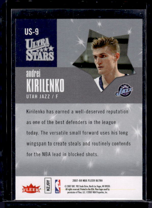2007-08 Ultra #US-9 Andrei Kirilenko Ultra Stars
