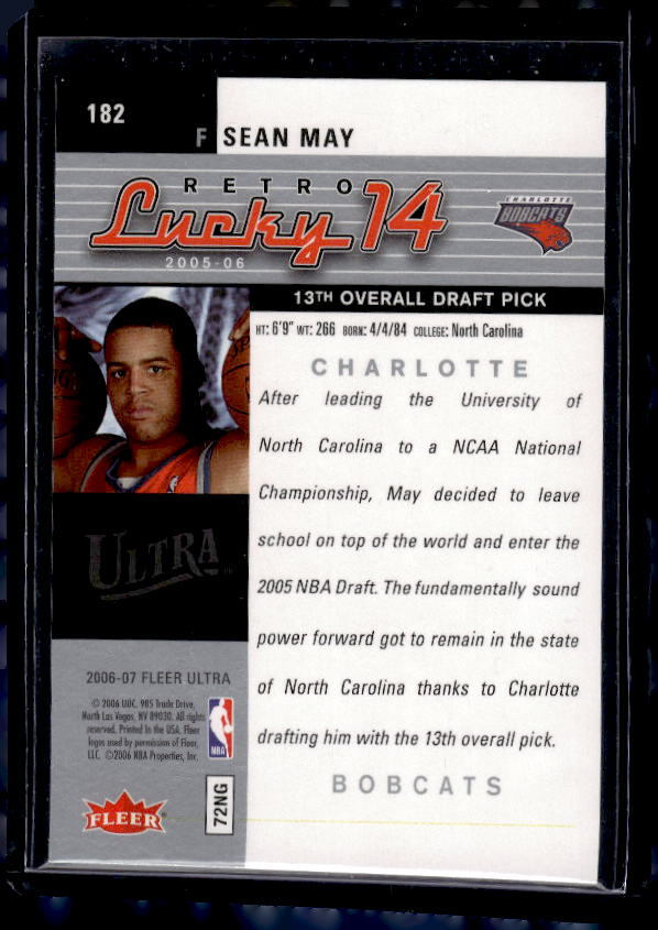 2006-07 Ultra #182 Sean May Lucky 14