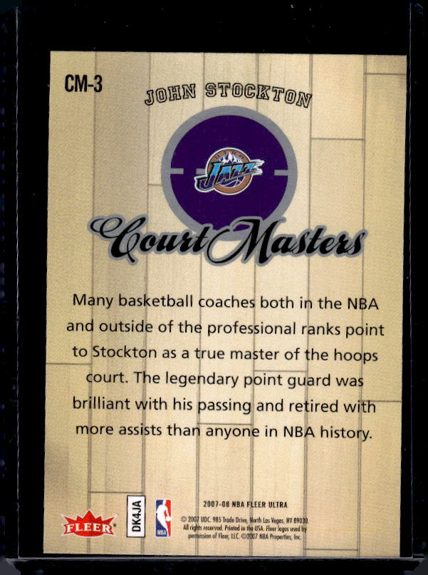 2007-08 Ultra #CM-3 John Stockton Court Masters