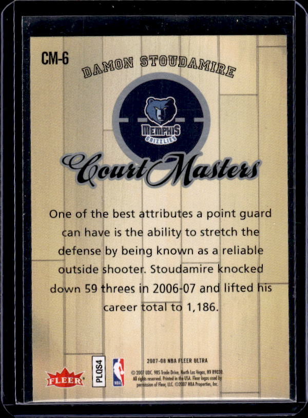 2007-08 Ultra #CM-6 Damon Stoudamire Court Masters