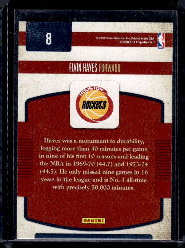 2009-10 Panini Classics #8 Elvin Hayes Classic Greats