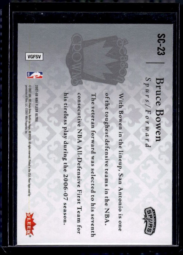 2007-08 Ultra #SC-23 Bruce Bowen Season Crowns