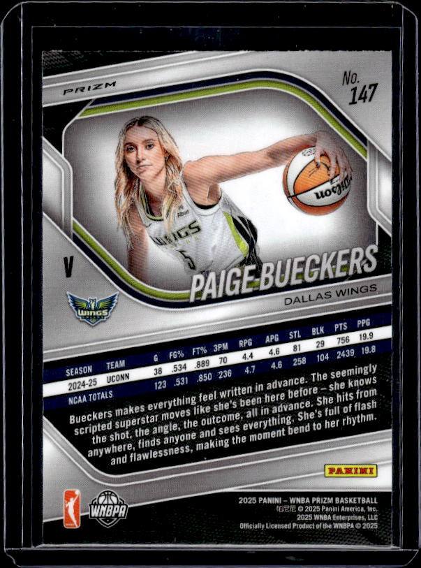 2025 Panini Prizm WNBA #147 Paige Bueckers Silver Prizms
