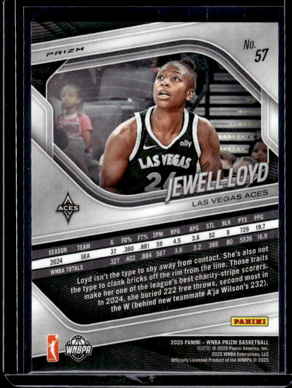 2025 Panini Prizm WNBA #57 Jewell Loyd Checkerboard Prizms