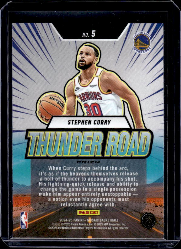 2024-25 Panini Mosaic #5 Stephen Curry Thunder Road Mosaic