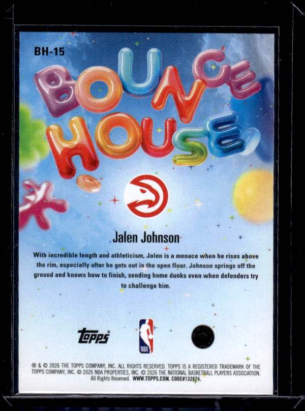 2025-26 Hoops #BH-15 Jalen Johnson Bounce House