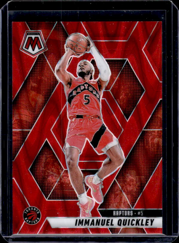2024-25 Panini Mosaic #185 Immanuel Quickley Red Seismic Mosaic #/299