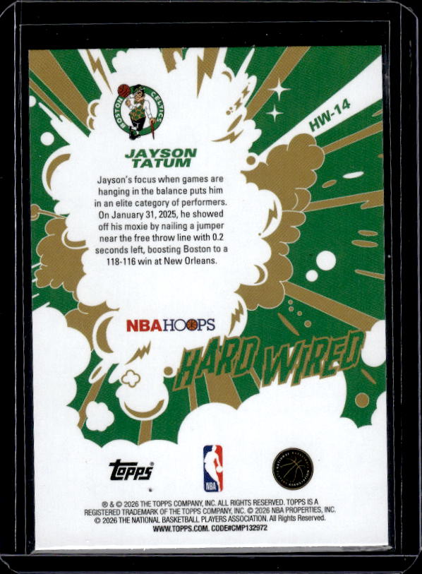 2025-26 Hoops #HW-14 Jayson Tatum Hard Wired