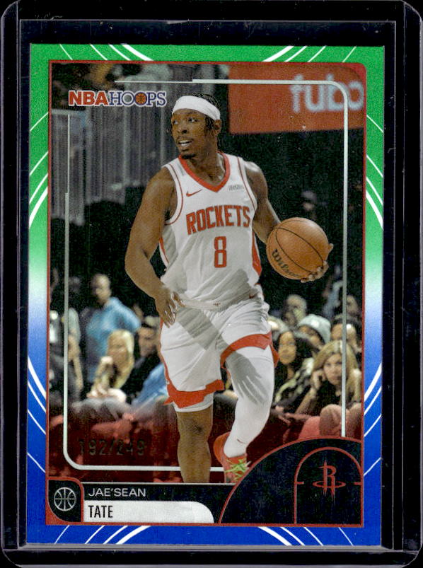2025-26 Hoops #248 Jae'Sean Tate Rainbow Blue & Green SN#/249