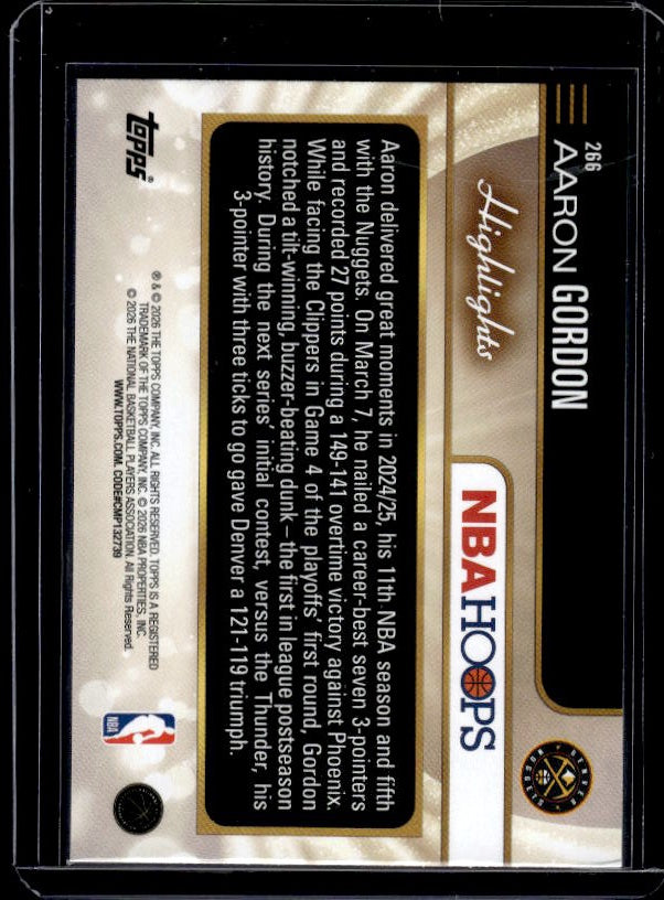 2025-26 Hoops #266 Aaron Gordon
