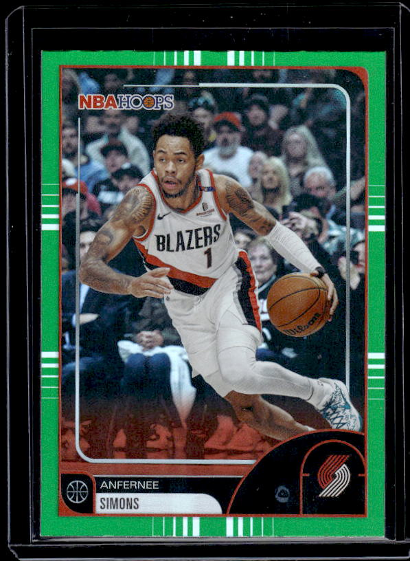 2025-26 Hoops #95 Anfernee Simons Green Hoops