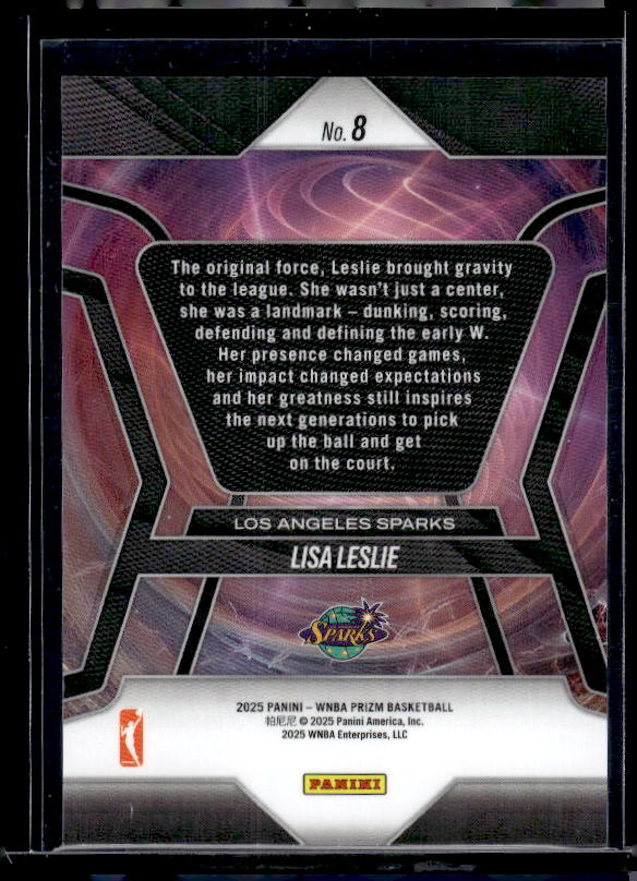 2025 Panini Prizm WNBA #8 Lisa Leslie Pioneers