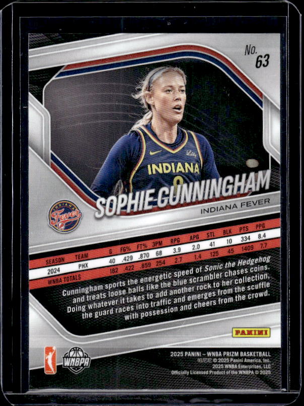 2025 Panini Prizm WNBA #63 Sophie Cunningham