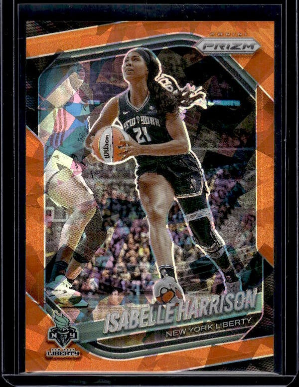 2025 Panini Prizm WNBA #12 Isabelle Harrison Ice Orange Prizms
