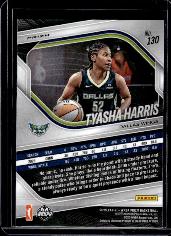 2025 Panini Prizm WNBA #130 Tyasha Harris Orange Ice Prizms