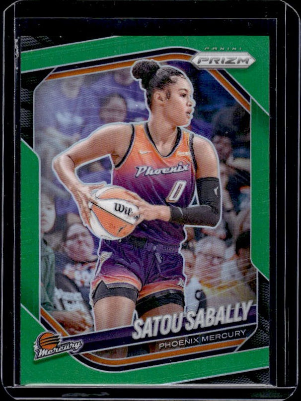 2025 Panini Prizm WNBA #4 Satou Sabally Green Prizms