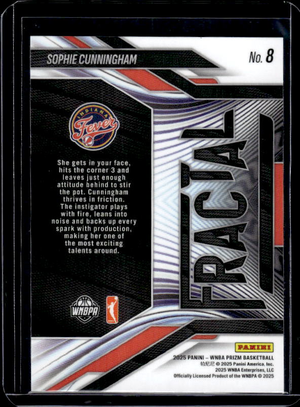 2025 Panini Prizm WNBA #8 Sophie Cunningham Fractal