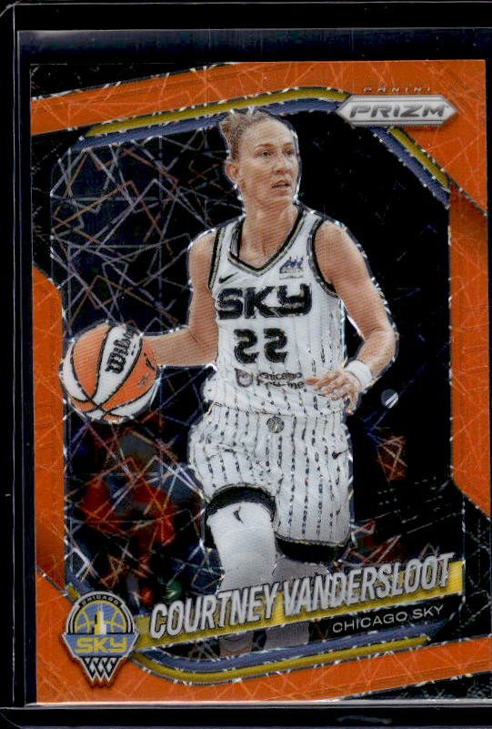 2025 Panini Prizm WNBA #124 Courtney Vandersloot Orange Velocity Prizms
