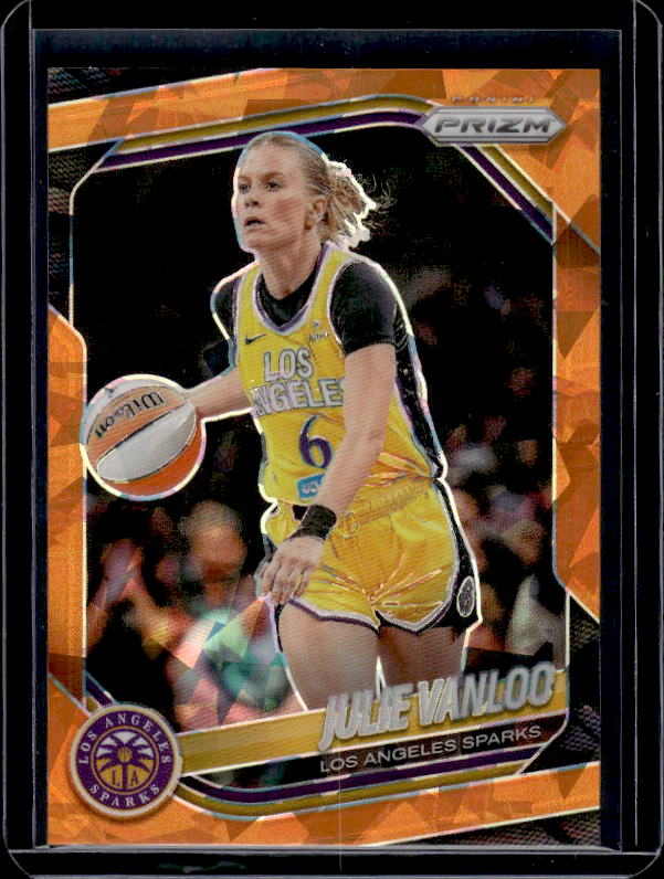 2025 Panini Prizm WNBA #132 Julie Vanloo Orange Ice Prizms