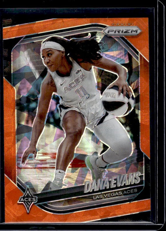 2025 Panini Prizm WNBA #33 Dana Evans Orange Ice Prizms