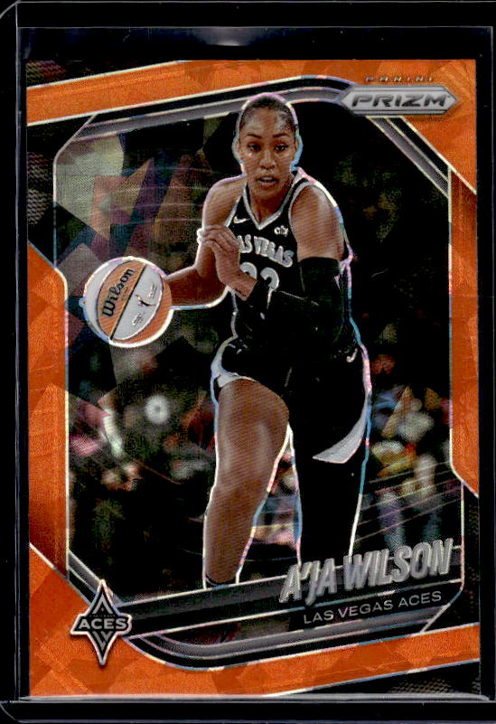 2025 Panini Prizm WNBA #76 A’ja Wilson Ice Orange Prizms