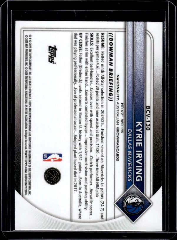 2025-26 Bowman #BCV-130 Kyrie Irving Chrome
