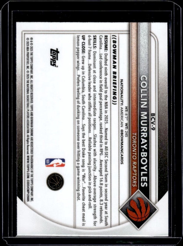 2025-26 Bowman #BCV-9 Collin Murray-Boyles Chrome