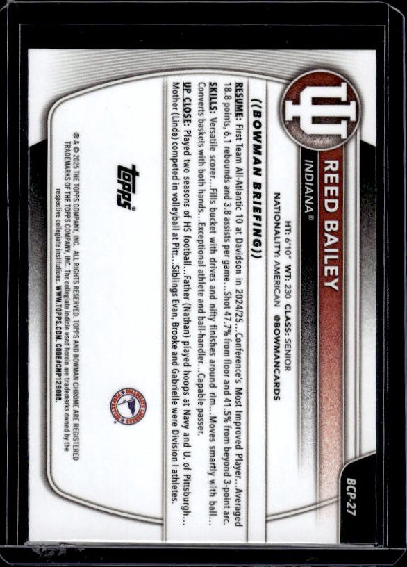 2025-26 Bowman #BCP-27 Reed Bailey Chrome Prospects