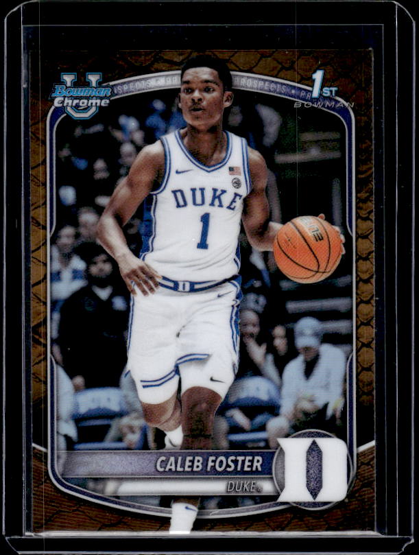 2025-26 Bowman #BCP-100 Caleb Foster Chrome Prospects Reptilian Refractor