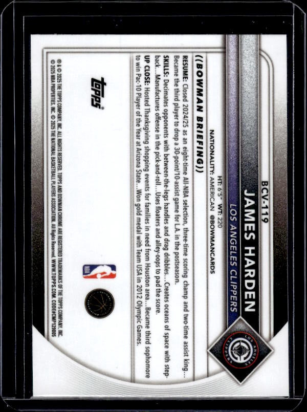 2025-26 Bowman #BCV-119 James Harden Chrome